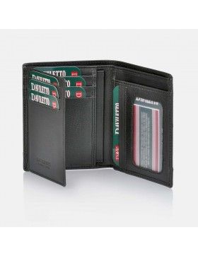 DAVILETTO Cartera de hombre en piel con tarjetero y estuche de regalo 2