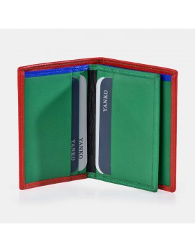 Cartera pequeña hombre YANKO Piel Gacela Grabado 2