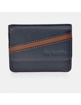 GUY LAROCHE Monedero plano con Tarjetero de piel para Hombre Colección Napa