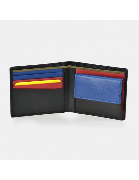CROSS Cartera lujo piel tipo americano para hombre con monedero