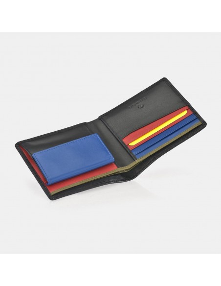 CROSS Cartera lujo piel tipo americano para hombre con monedero
