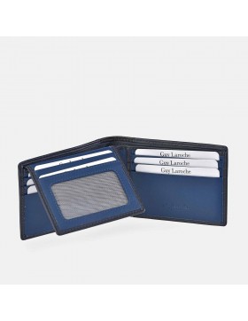 GUY LAROCHE Cartera horizontal con tarjeteros para hombre en piel combinada 2