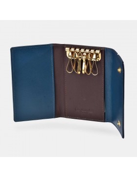 GUY LAROCHE Llavero mosquetón para hombre en piel Rayas 2