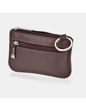 YANKO Monedero para hombre con cremalleras en piel 2
