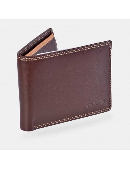 DAVILETTO cartera  para hombre en piel colores tipo americano con monedero