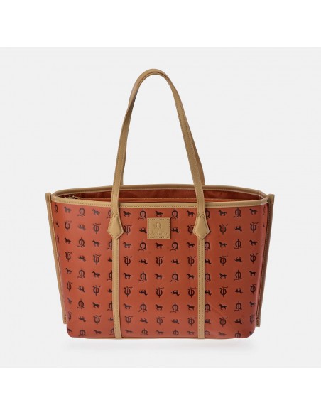 EL CABALLO bolso shopping grande de mujer calidad logo estampado sintético