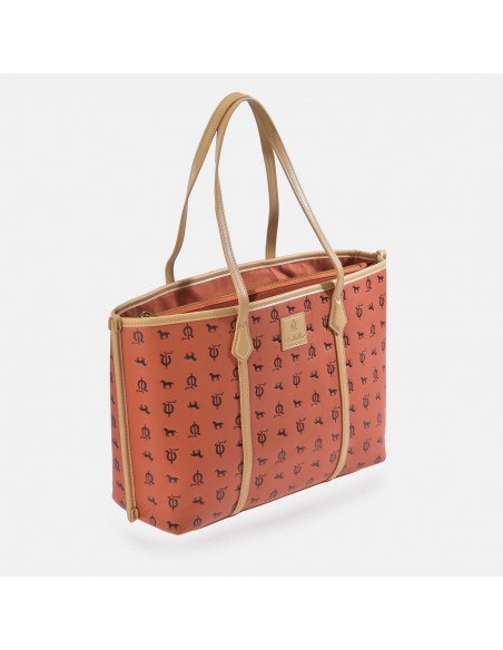 EL CABALLO bolso shopping grande de mujer calidad logo estampado sintético