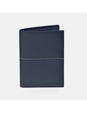 DAVILETTO cartera de hombre en piel con costuras