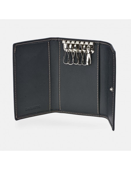 DAVILETTO Llavero para hombre en piel con 6 ganchos