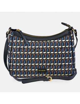 GUY LAROCHE  bolso bandolera para mujer en piel y lona...