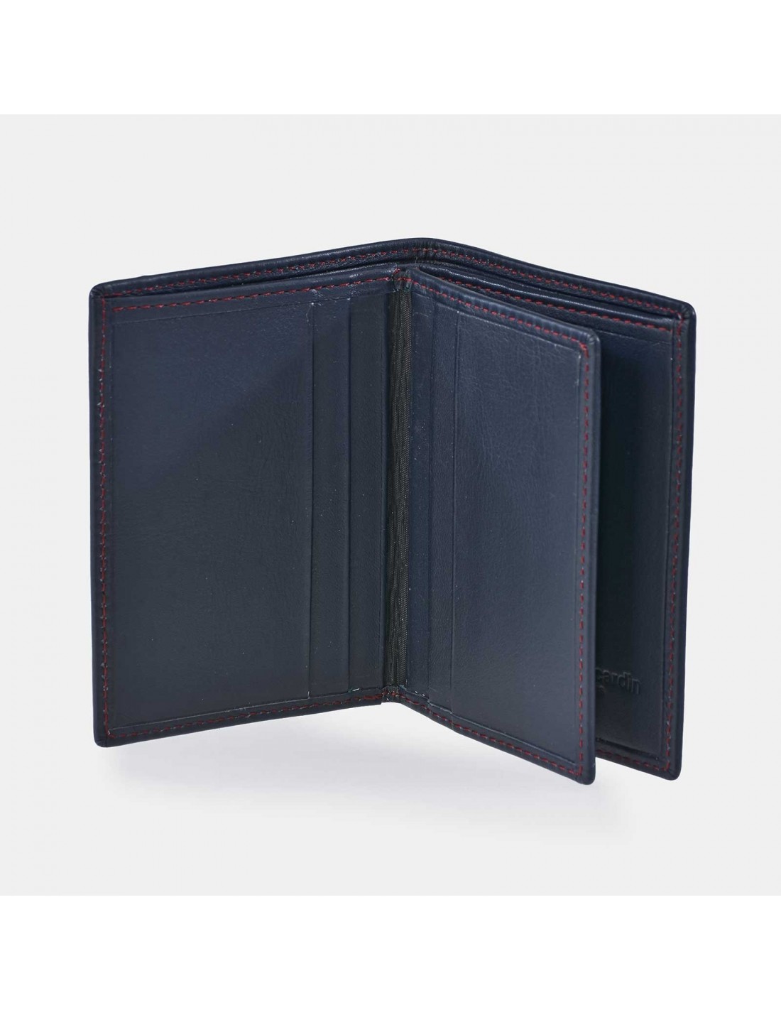 PIERRE CARDIN tarjetero vertical con costura...