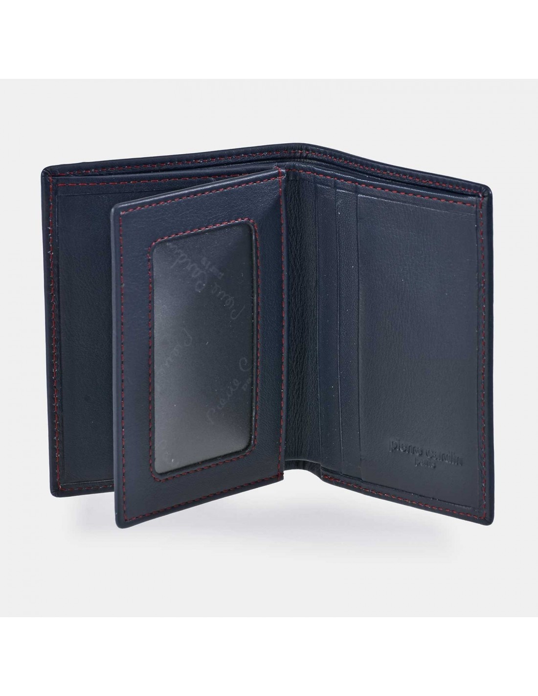 PIERRE CARDIN tarjetero vertical con costura...