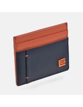 GUY LAROCHE Tarjetero plano para caballero en piel bicolor 2