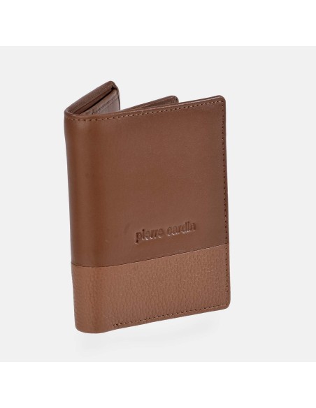 PIERRE CARDIN Cartera en piel combinada para hombre