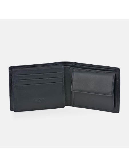 PIERRE CARDIN Americano con monedero para hombre en piel combinada