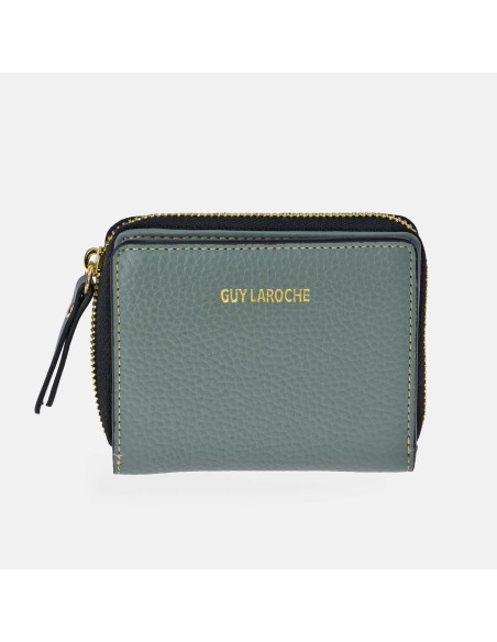 GUY LAROCHE Monedero billetero con cremallera para mujer en piel suave