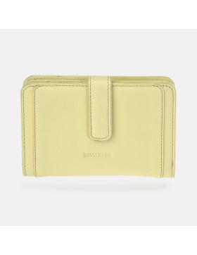 DAVILETTO Monedero billetero en piel para mujer - Amarillo