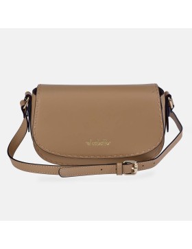 EL CABALLO bolso solapa con bandolera para mujer en piel...