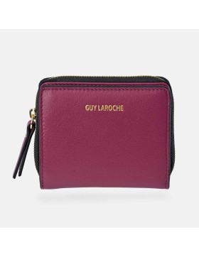 GUY LAROCHE Monedero tarjetero en piel para mujer - Fucsia