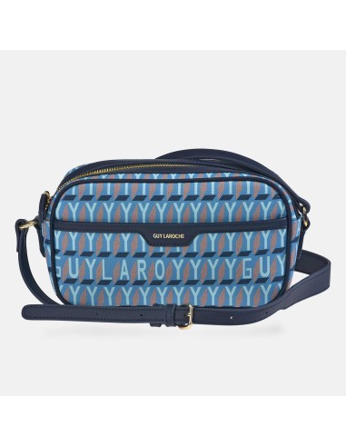 GUY LAROCHE bolso bandolera en lona estampada logo con cremallera