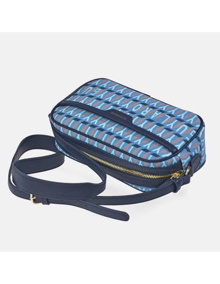 GUY LAROCHE bolso bandolera en lona estampada logo con cremallera