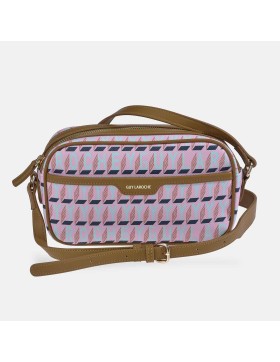GUY LAROCHE bolso bandolera en lona estampada logo con...