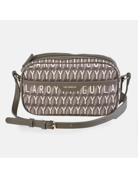 GUY LAROCHE bolso bandolera en lona estampada logo con...