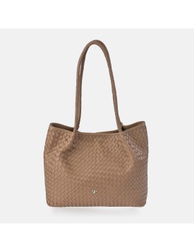 PIERRE CARDIN Bolso de hombro mediano en piel grabado...
