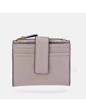 PIERRE CARDIN Monedero con tarjetero mujer en piel - Beige